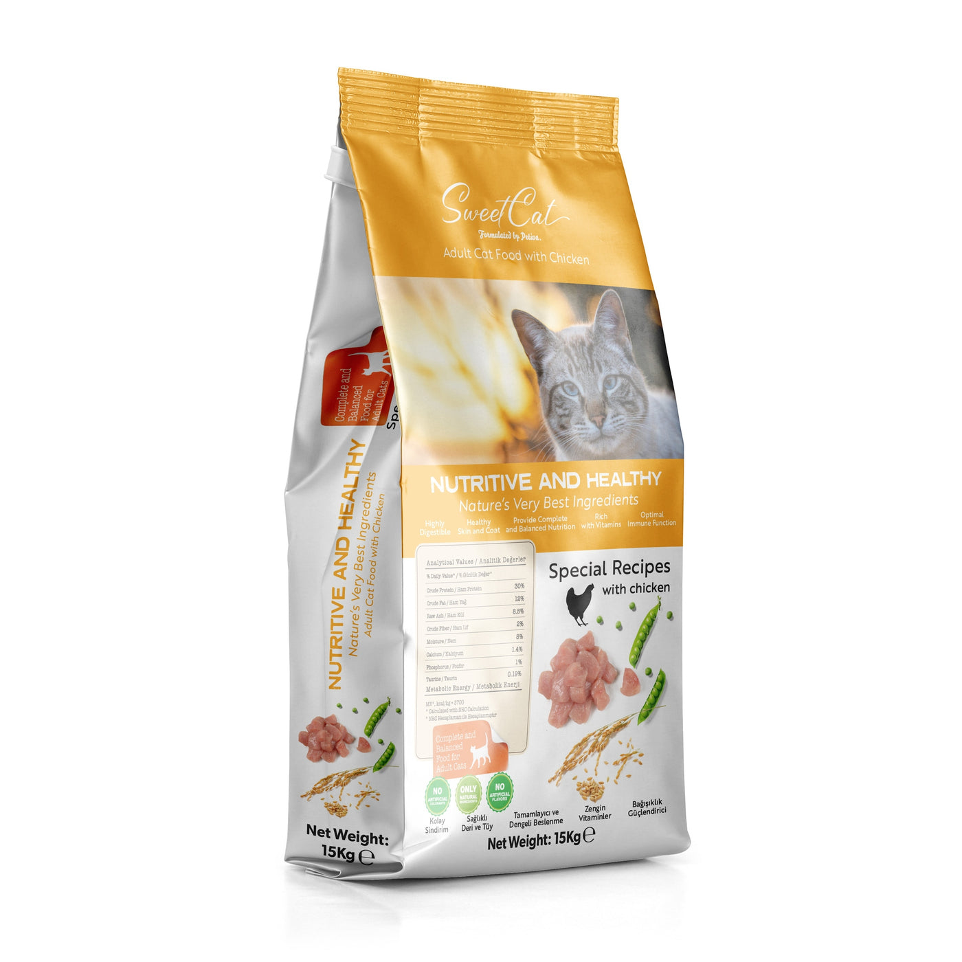 SWEET CAT ADULT CAT FOOD WITH CHICKEN 15 KG