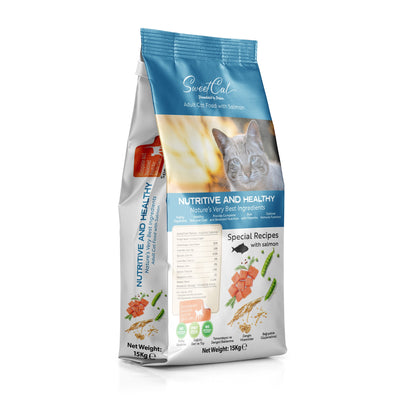 SWEET CAT ADULT CAT FOOD WITH SALMON 15 KG