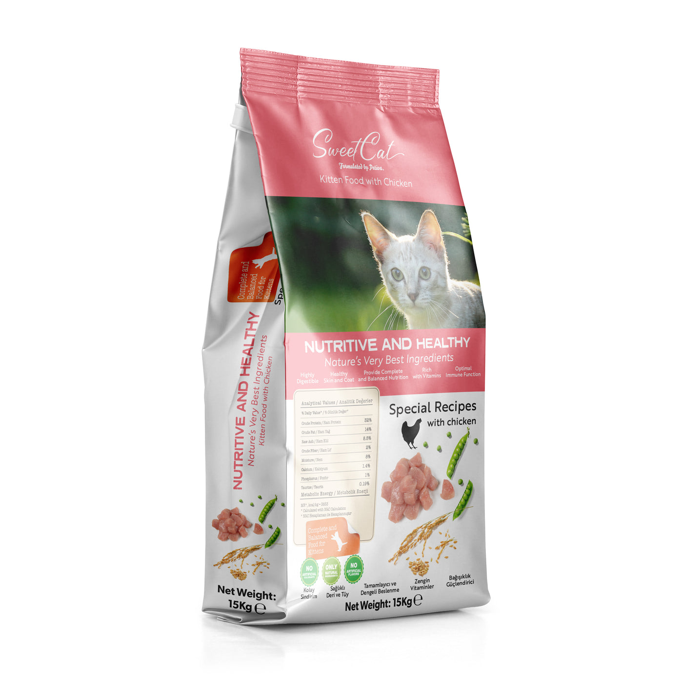 SWEET CAT KITTEN FOOD WITH CHICKEN 15 KG