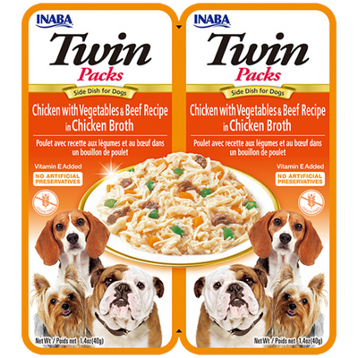 Twin Packs Chicken with Vegetables & Beef Recipe in Chicken Broth 2X35g