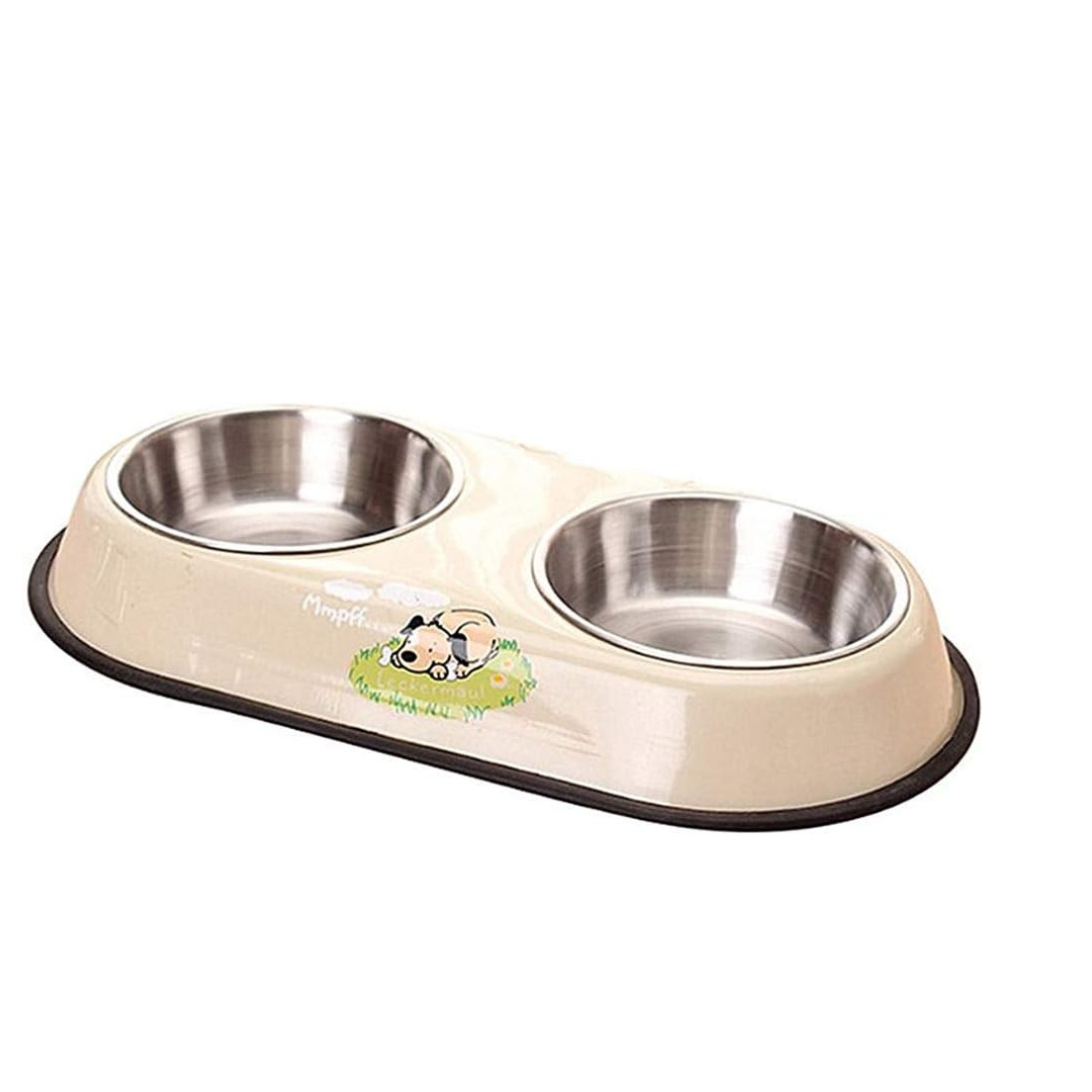 Stainless Steel Bowl Beige Large