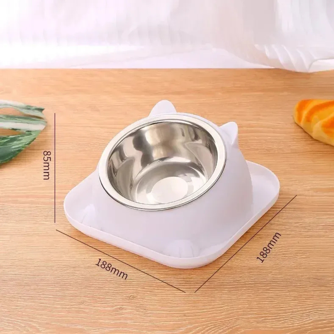 Stainless Steel Ant Proof Square Base Bowl White