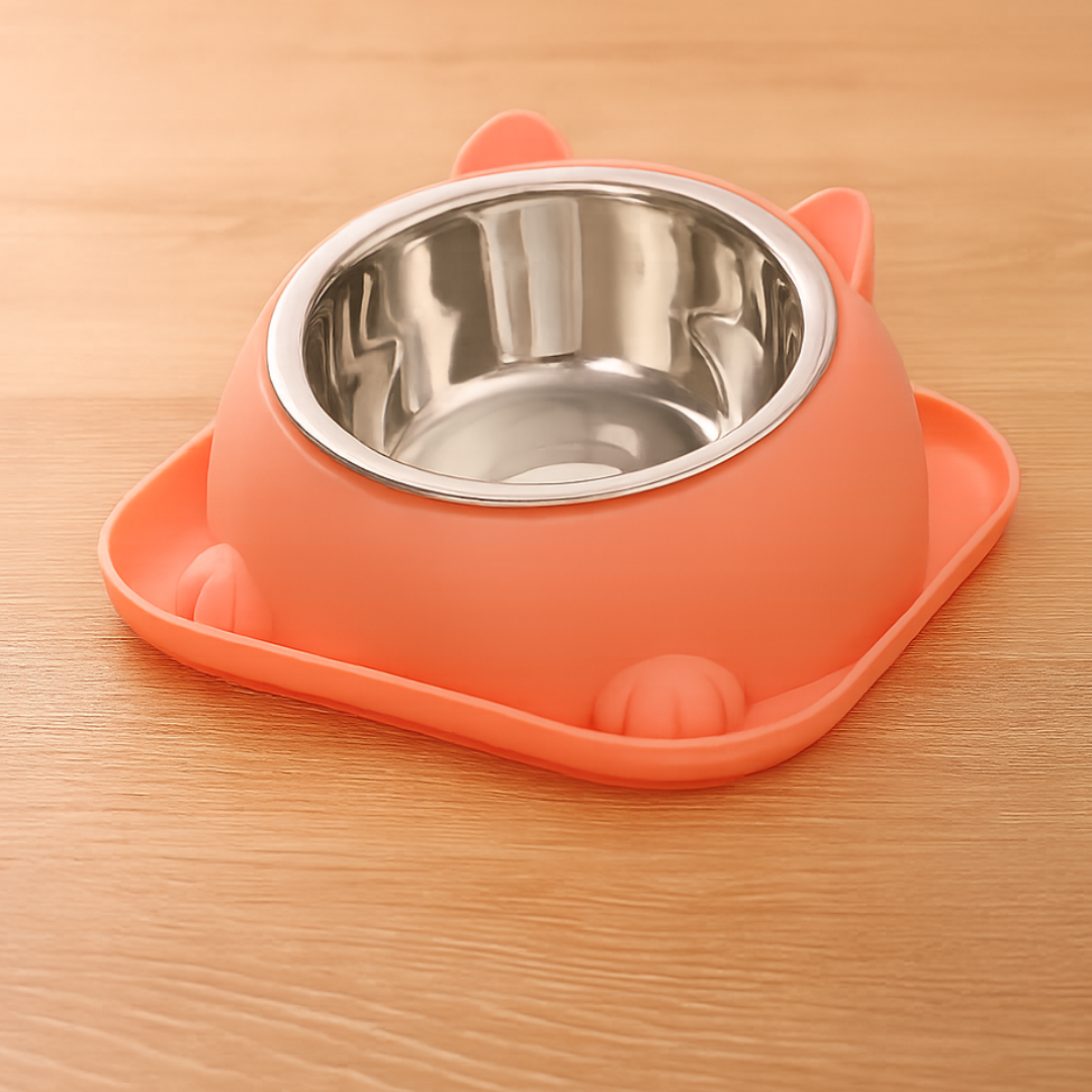 Stainless Steel Ant Proof Square Base Bowl Pink