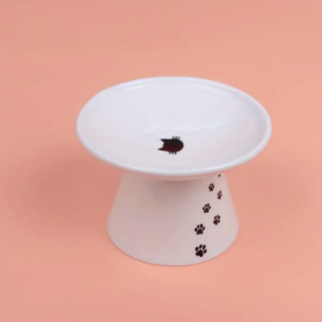 Flat Face Wide Japanese Tall Cervical Bowl White