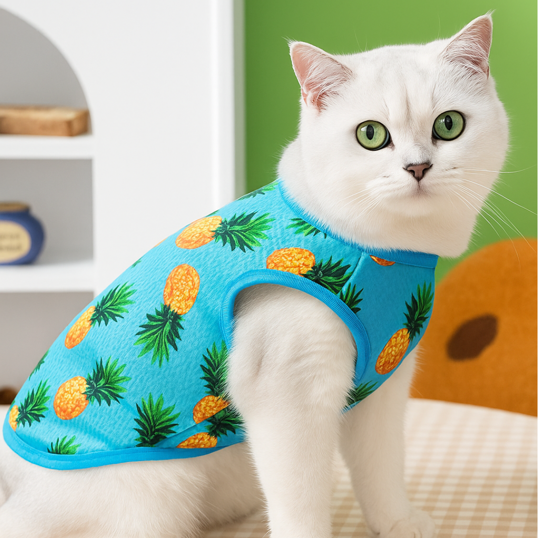 Pineapple Paradise Pet Clothes Blue