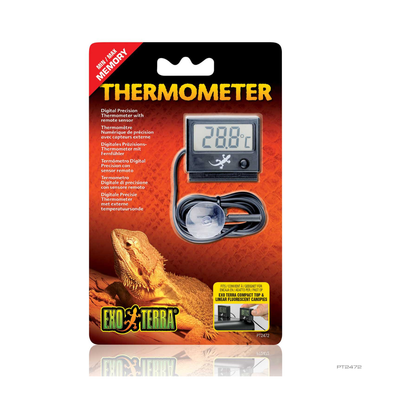 Exo Terra Digital Thermometer – Precision Thermometer with Remote Sensor for Terrariums