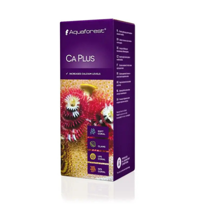 Aquaforest CA Plus supplement packaging for aquariums on a white background