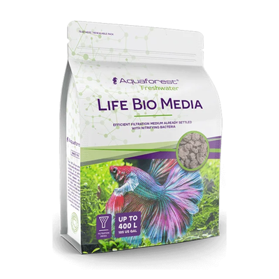 Aquaforest Life Bio Media packaging for freshwater aquariums on a white background