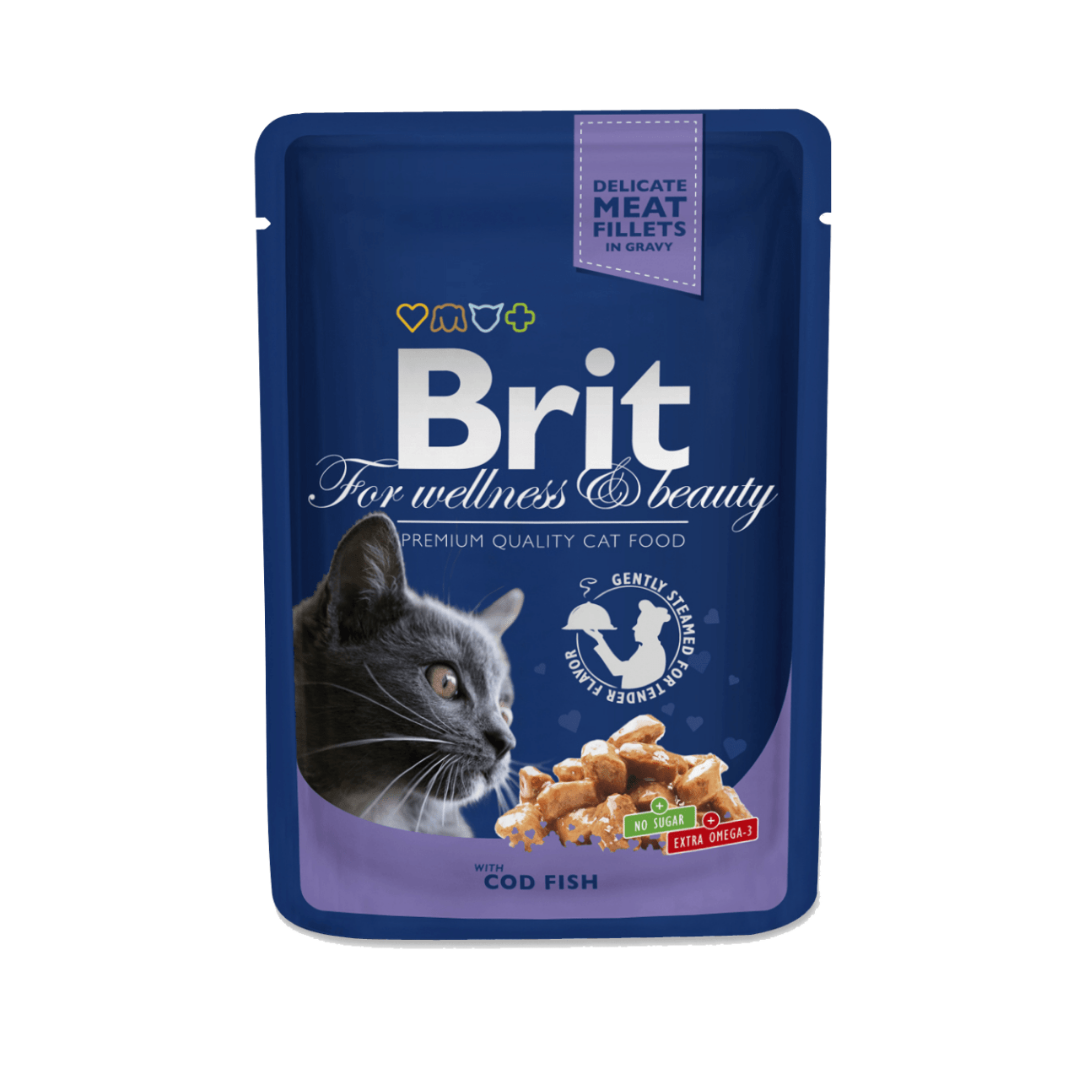 Brit Premium Cat Pouches with Cod Fish 100 g