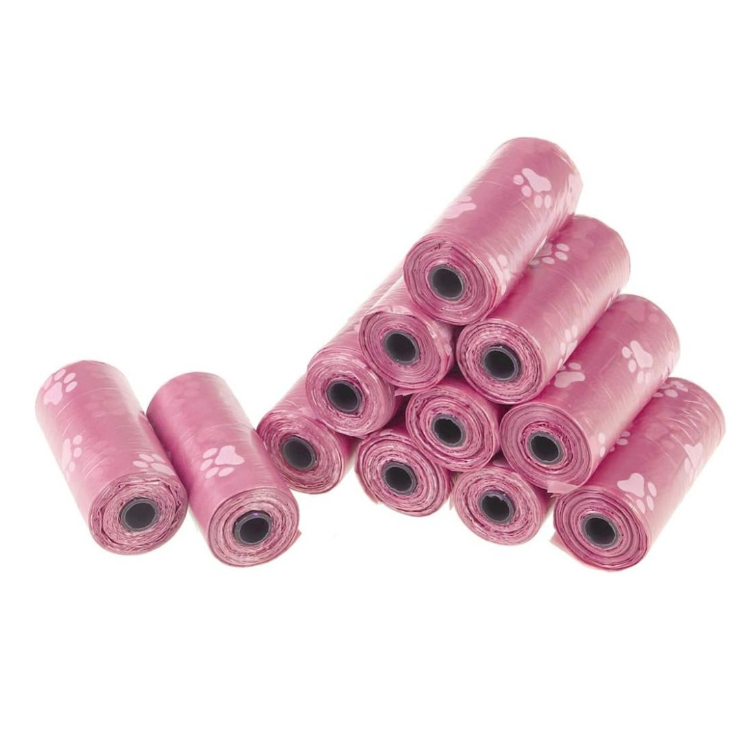 Pet Printed Waste Bag 15Pcs/Roll Pink