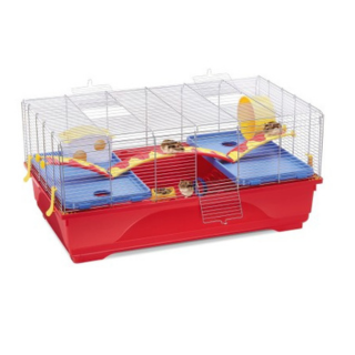 IMAC Criceti 16 Cage for Hamsters (Zinc/Red Strawberry)