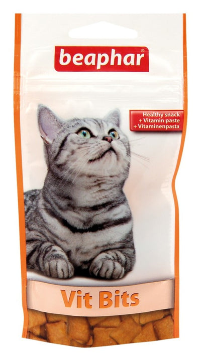 Beaphar Vit-Bits Cat Treats 35g – Crunchy Multi-Vitamin Snack with Taurine