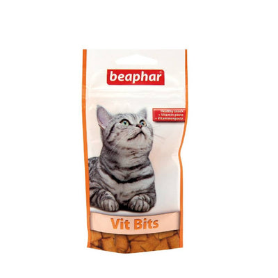 Beaphar Vit-Bits Cat Treats 35g – Crunchy Multi-Vitamin Snack with Taurine