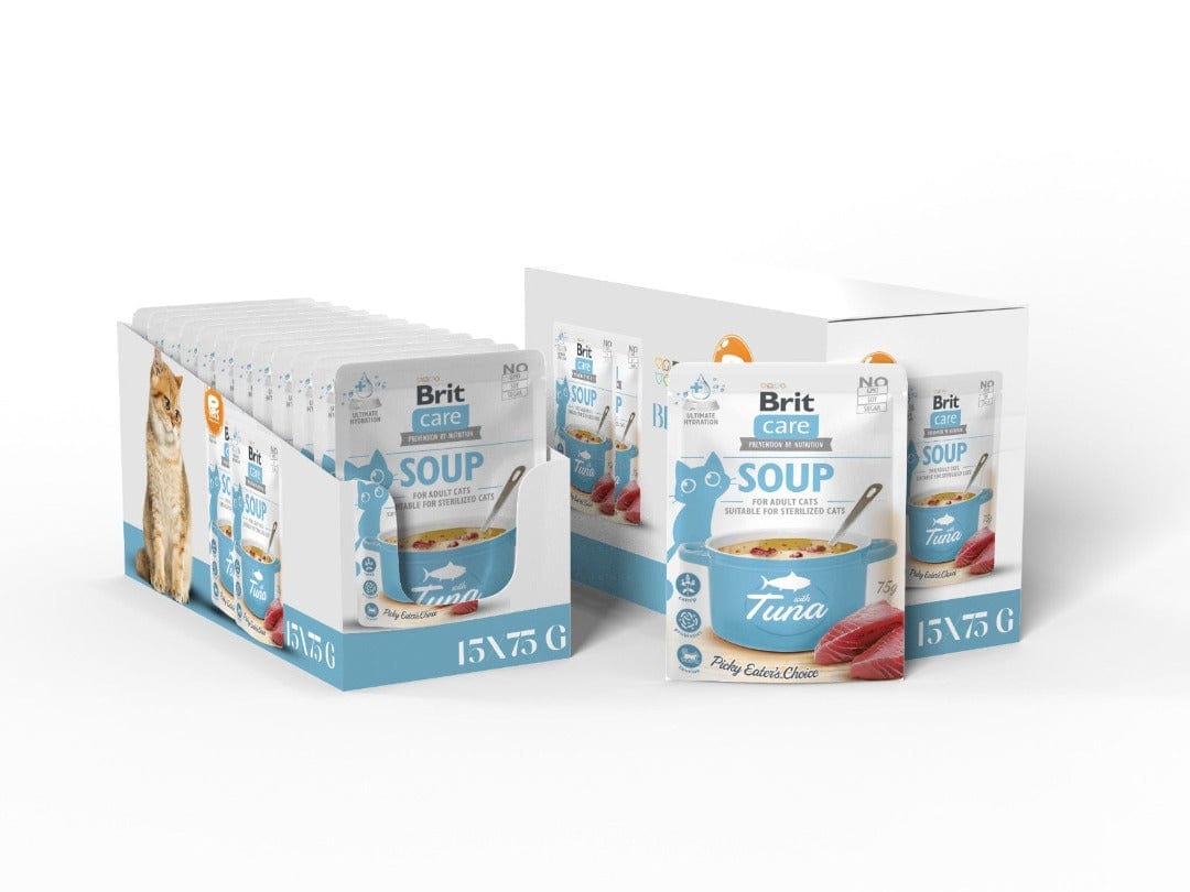 Brit Care Cat Soup with Tuna 15X75 g