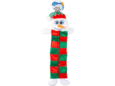 Xmas Plush Squeaky Snowman for Dogs