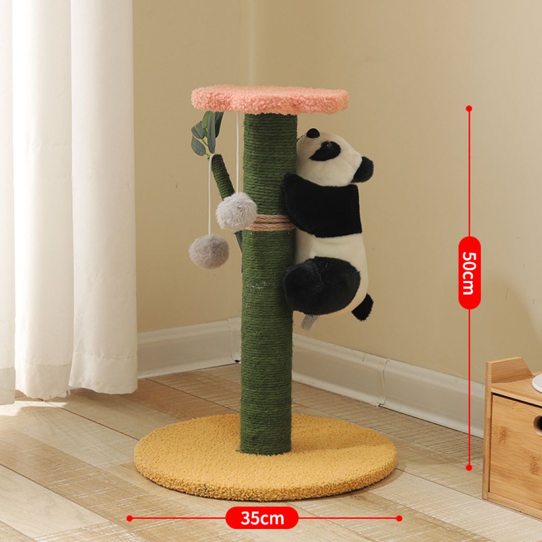 Panda Cat Scratching Post With Toy
