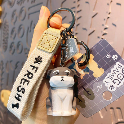 Cat Wood Carving Keychain – Black 2.8 × 2.9 cm