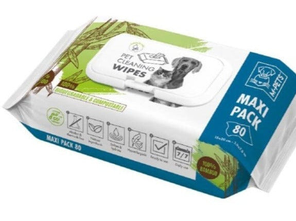 Pet Cleaning Wipes Bamboo - Maxi Pack 20 X 15 CM - 80 Pcs