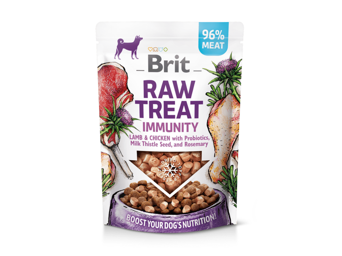 Brit Raw Treat Immunity. Freeze-dried treat and topper. Lamb & Chicken, 40 g