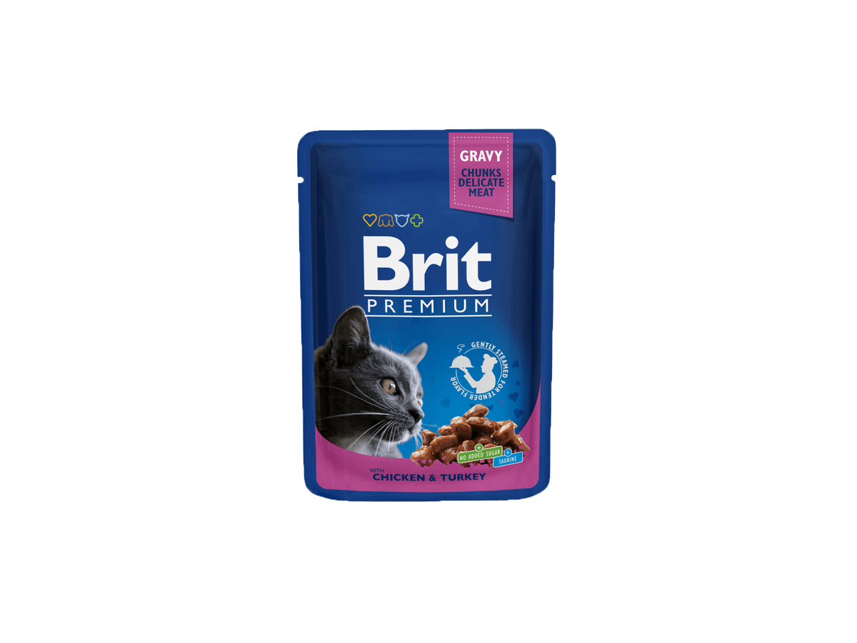 Brit Premium Cat Pouches with Chicken & Turkey 100 g