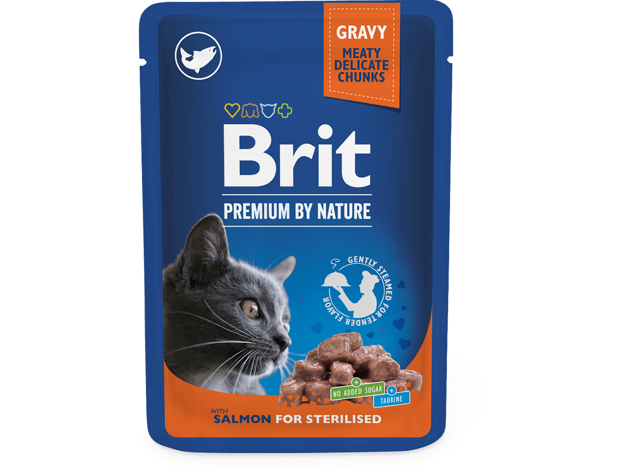 Brit premium cat pouches Salmon for Sterilised 100 g