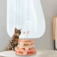 Green Alien Head Cat Track Toy- Pink