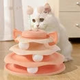 Green Alien Head Cat Track Toy- Pink