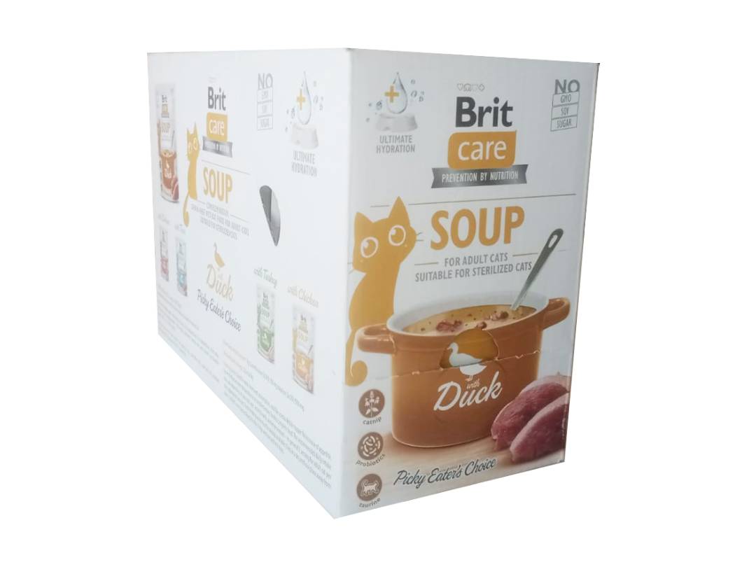Brit Care Cat Soup with Duck 15X75 g