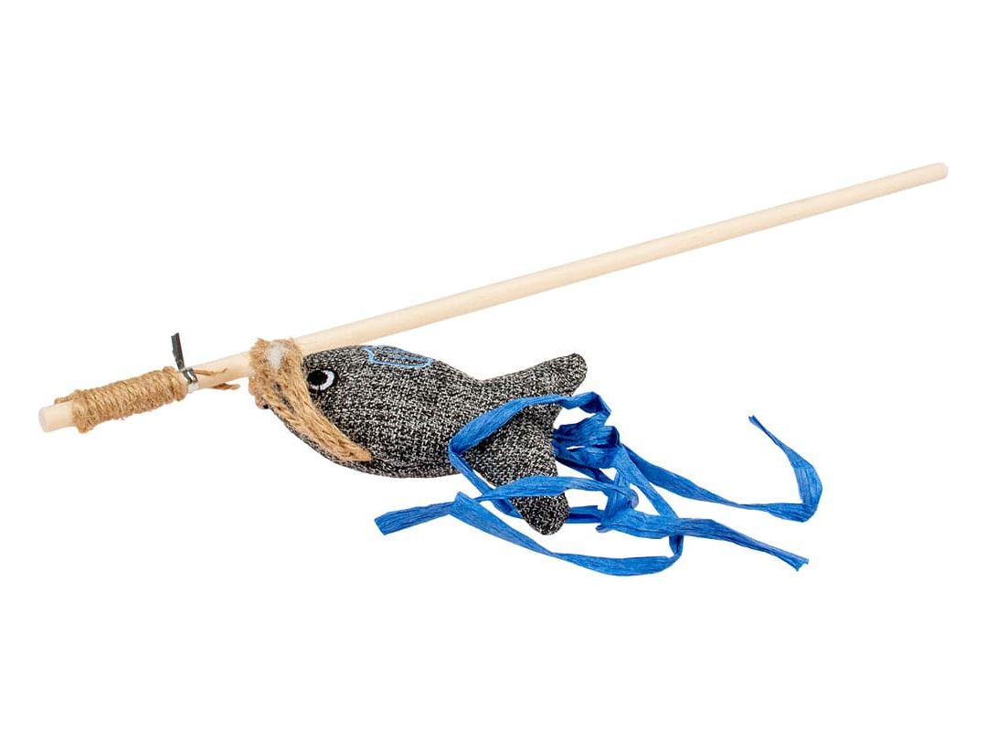 duvoplus ECO Navy Playing Rod Fish with Catnip