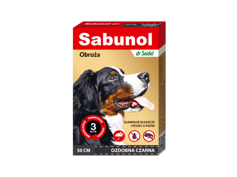 Sabunol Dog Collar Black 50 Cm