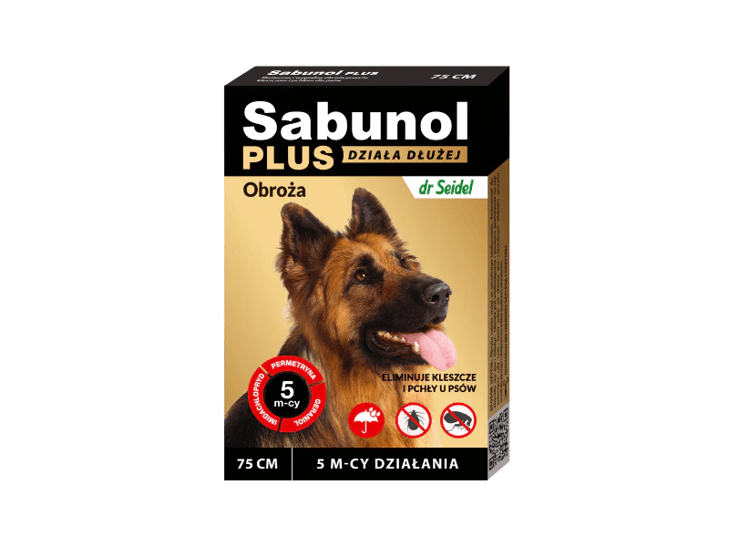 Sabunol Plus 5 Months   - Anti-Flea And Anti-Tick Collar For Dogs 75 Cm