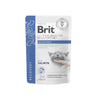 Brit Veterinary Grain-Free Diet for Cats - Recovery, with salmon fillets in juice. This soft, digestible food is ideal for cats recovering from surgery or illness, boosting appetite and supporting immunity. Grain-free and gluten-free for a healthy recovery