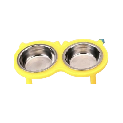 Stainless Steel Antler Double Bowl Green