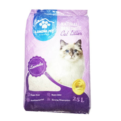 Scented Bentonite Cat Litter Lavender Flavor 25L-20kg