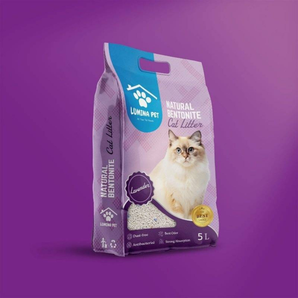 Scented Bentonite Cat Litter Lavender Flavor 5L-4kg