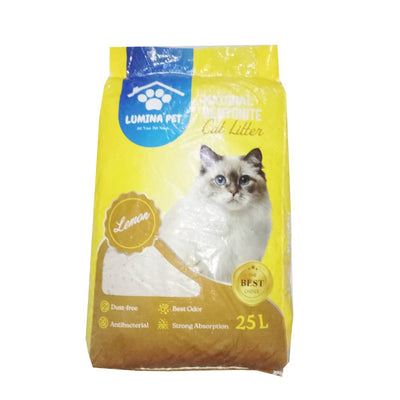 Scented Bentonite Cat Litter Lemon Flavor 25L-20kg