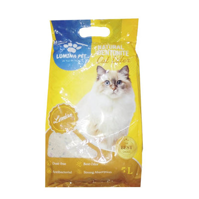 Scented Bentonite Cat Litter Lemon Flavor 5L-4kg