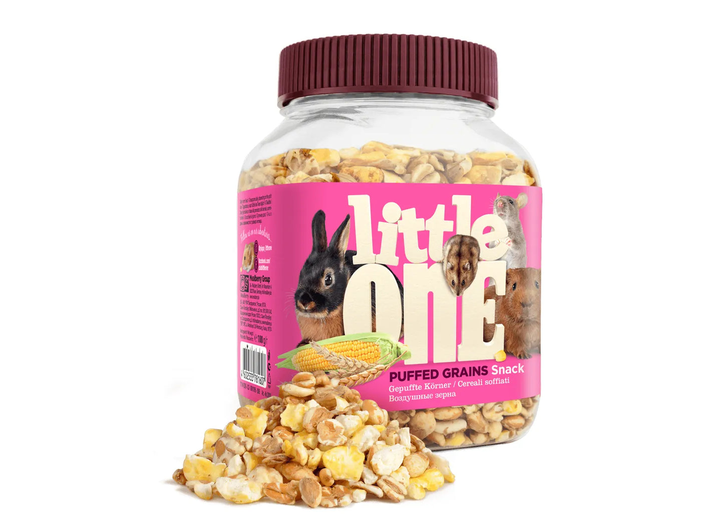 Little One Puffed Grains. Snack For All Small Mammals, 100 G