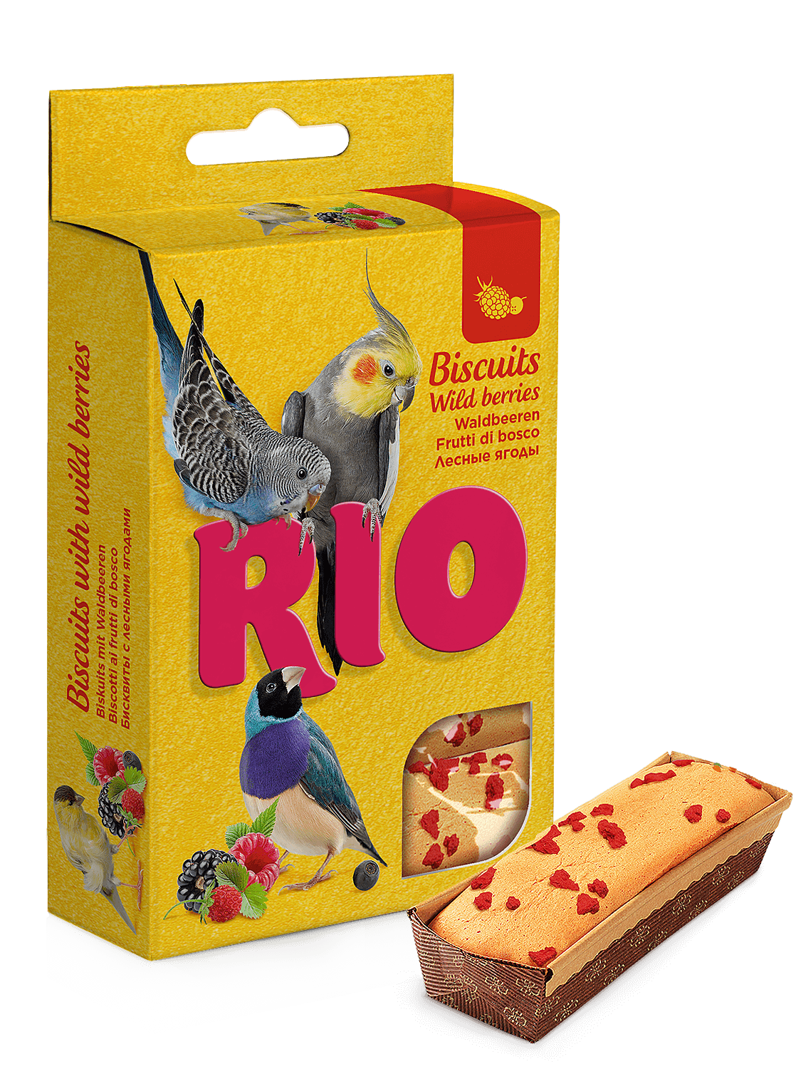 RIO Biscuits for all birds with wild berries, 5x7g