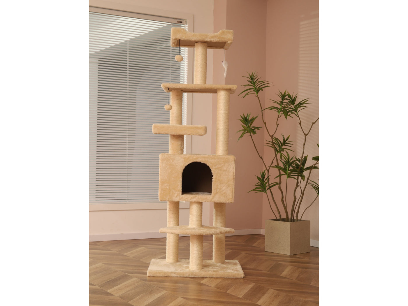 &nbsp;HOOPET Pet Multi-Tier Climbing Frame with Nest