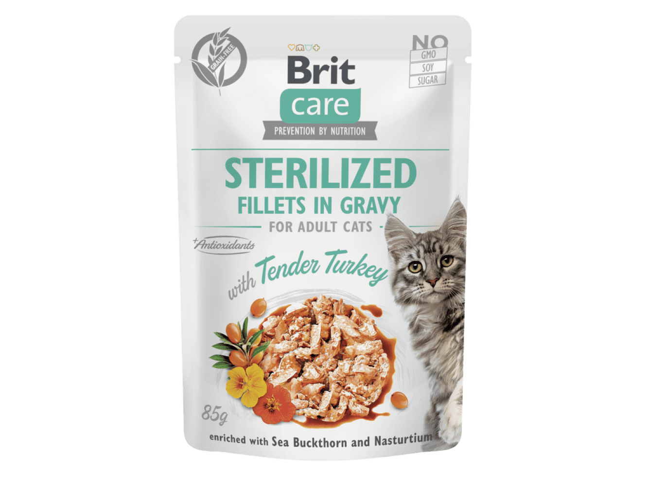 Brit Care Cat. Sterilized. Fillets in Gravy with Tender Turkey 85 g