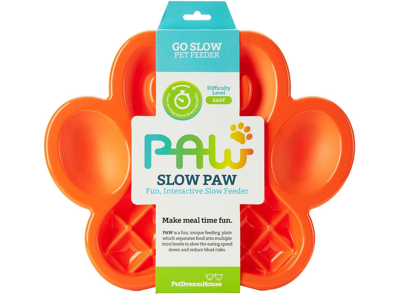 PetDreamHouse PAW Slow Feeder Orange