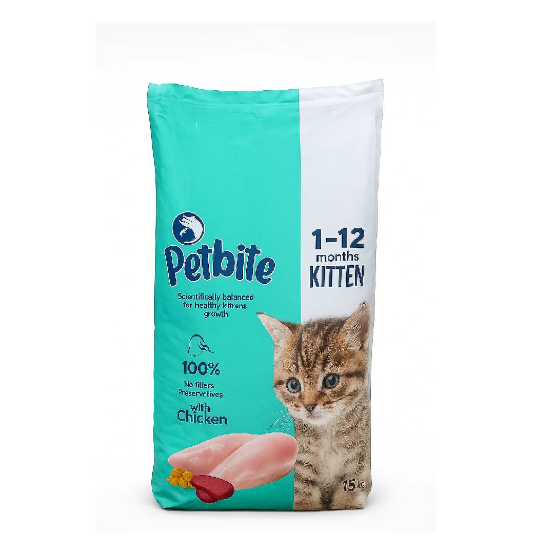 PETBITE KITTEN FOOD WITH CHICKEN 15 KG