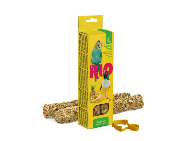 Rio Sticks For Budgies And Exotic Birds With Tropical Fruit, 2X40 G