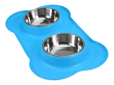DUET stainless steel bowls with silicone mat 200ml x 2