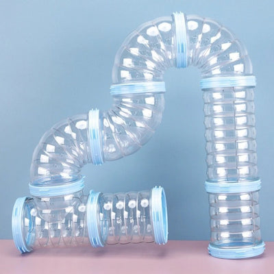 Set of pipes 6.5 Transparent small pet toy Diameter 6.5CM