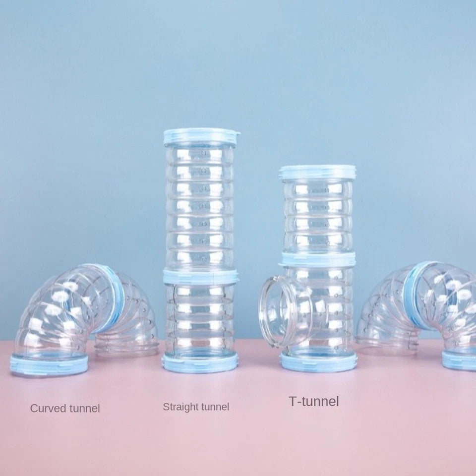 Set of pipes 6.5 Transparent small pet toy Diameter 6.5CM