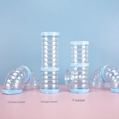 Set of pipes 6.5 Transparent small pet toy Diameter 6.5CM