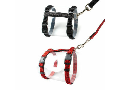 Cat Walking Set Glitter (20-35cm/10mm Harness, 125cm Lead)