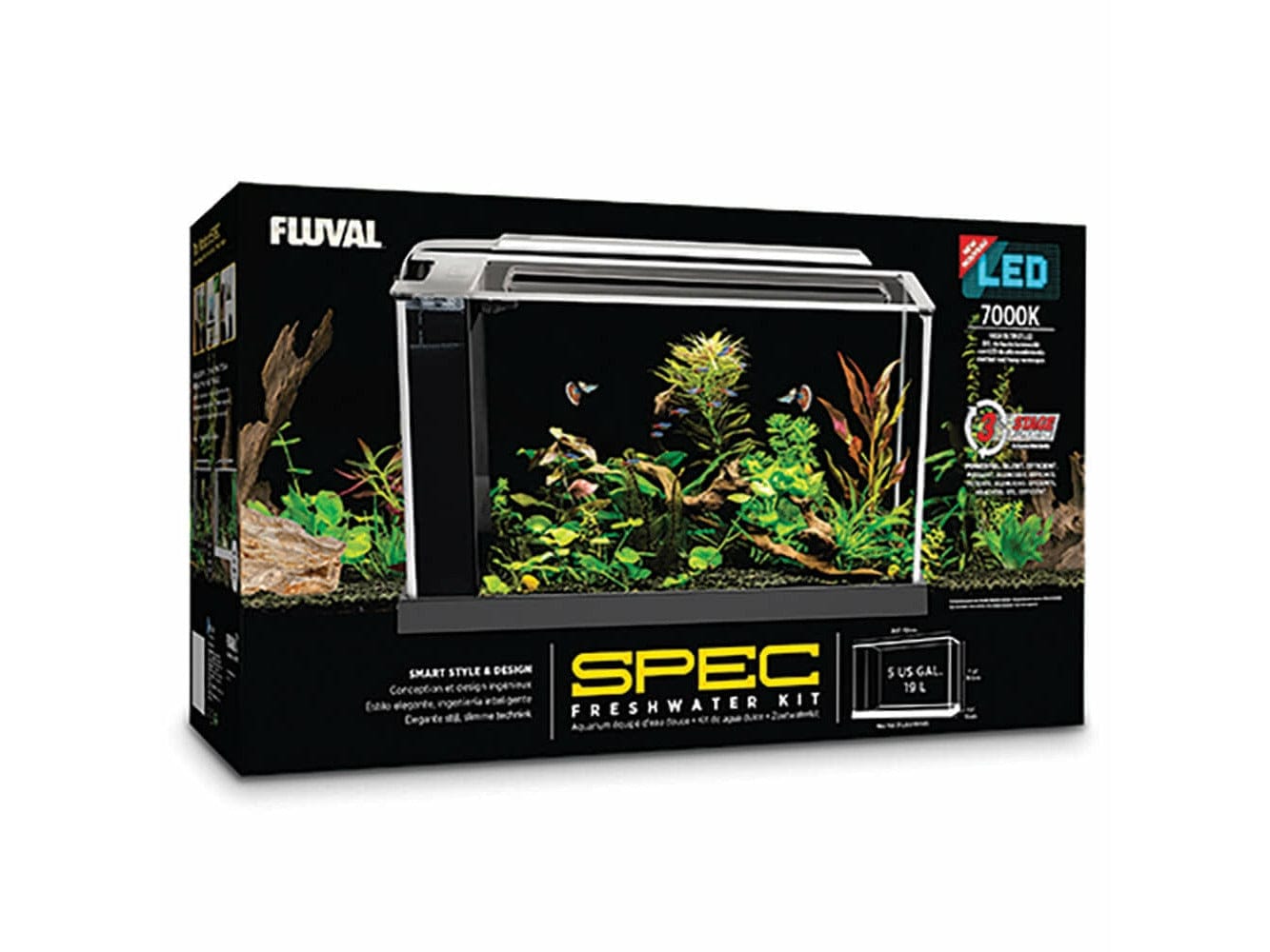 Fluval Spec Aquarium Kit - 19 L (5 US gal) - White